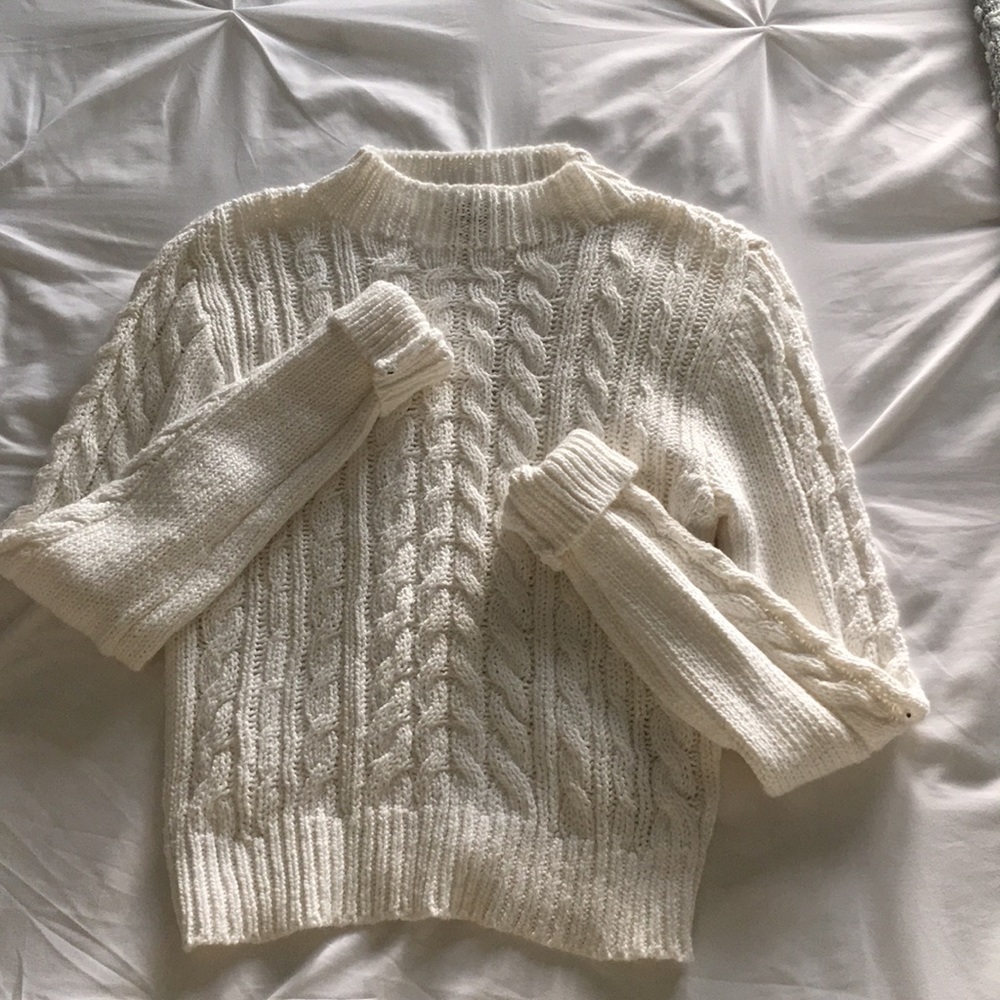 cream turtle neck sweater
